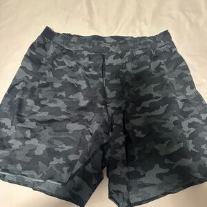 Lululemon Athletica Black Camo Athletic Shorts